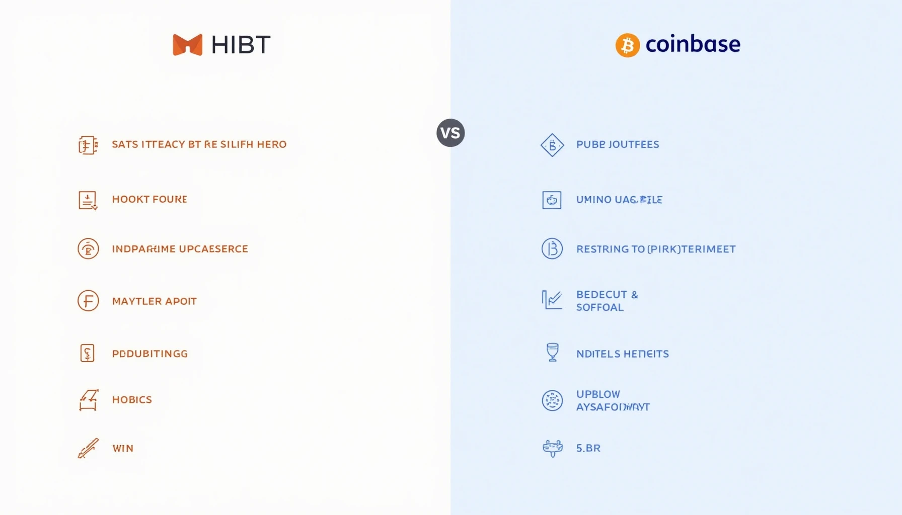Compare HIBT vs Coinbase Bitcoin trading