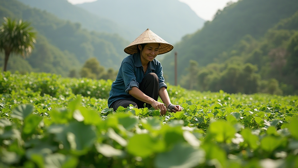 Blockchain organic farming Vietnam